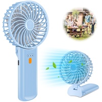 Mini ventilateur portable USB 400 mAh, indispensable pour l'été, batterie rechargeable, mini ventilateurs à main