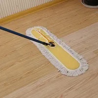 Vente en gros de balai à poussière plat rotatif à 360 degrés, avec manche long en aluminium, écologique et durable, pour le nettoyage des hôtels