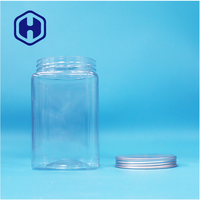Pot carré transparent en PET sans BPA pour nouilles, bonbons, biscuits, gelée, avec bouchon à vis, étanche, qualité alimentaire, logo personnalisé, pour le stockage de snacks
