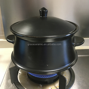 Cheap Black Fire-resistant Ethiopian Nonstick Cookware Large <strong>Cooking</strong> Pots Ceramic Pot <strong>for</strong> <strong>Cooking</strong> - Product Image 2