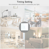 Interrupteur mural tactile en verre EU/UK Wi-Fi Tuya App, commande vocale, interrupteur électrique RF, produits multi-usages pour maison intelligente