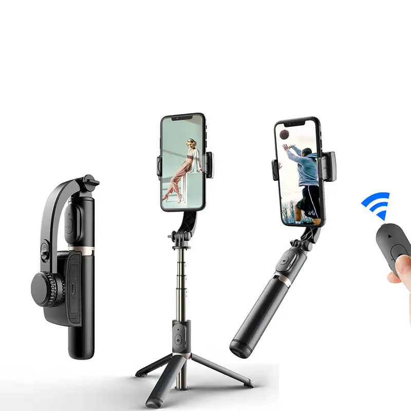 Hot Selling Handheld Gimbal Smartphone Handheld Stabilizer with Tripod Folding Gimbal for Smartphone Phone Q08 Selfie Stick