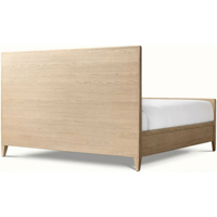 Pied de lit en tissu chêne Gaël, style nordique, tête de lit rembourrée, lit double moderne et minimaliste, confortable, garantie 3 ans