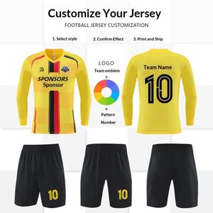 Uniforme de Fútbol Personalizado CE, Talla Grande, <span class=keywords><strong>Manga</strong></span> Larga/Corta, Jersey de Fútbol para Adultos y Niños, Uniforme de Entrenamiento Deportivo - Product Image 2