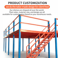 Sistema de Almacenamiento de Entrepiso de Múltiples Niveles Personalizado, Estantería para Almacén, Sin Pernos, Capacidad de Carga de 300 kg, 500 kg, 1000 kg/m²