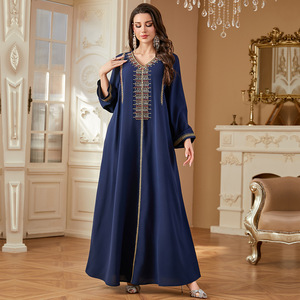 Vestido de murciélago Abaya con diamantes para mujer, ropa islámica turca, tela de gasa, Vintage, Año Nuevo, 2024, para Oriente Medio, - Product Image 2