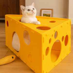 Cheese Pet Cat Cave Bed for Cats <strong>Dog</strong> <strong>Kennel</strong> Winter Warm Enclosed <strong>Dog</strong> House House Type Four Seasons Universal Sleeping Cat <strong>Kennel</strong> - Product Image 5