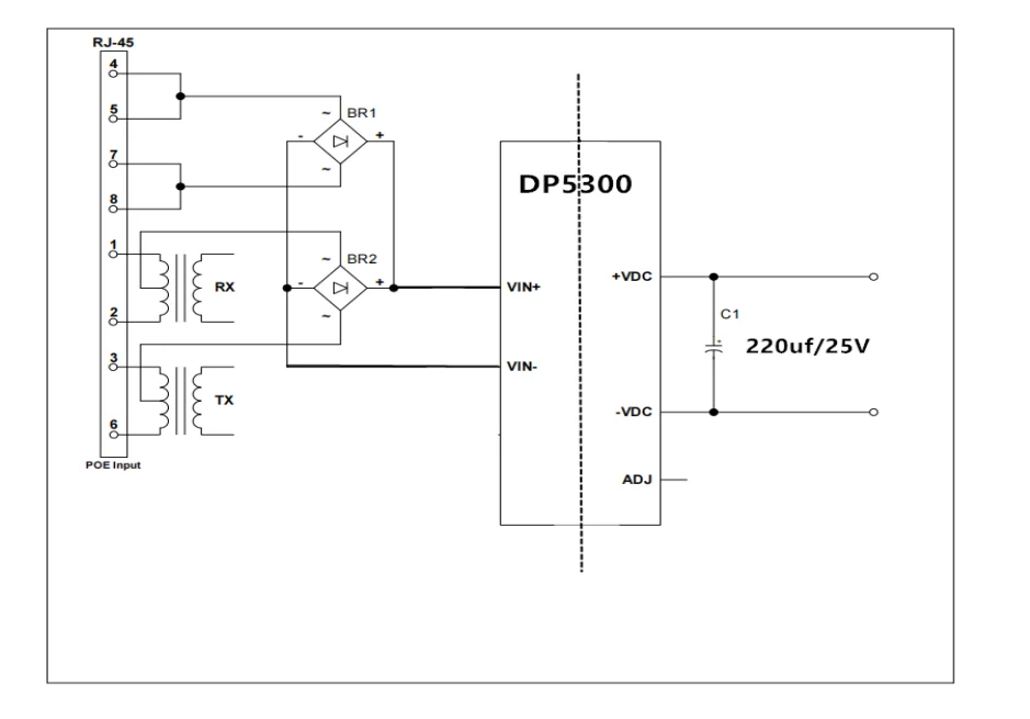 SDaPo DP5305 5V 4A IEEE802.3af/at Standard Support Gigabit 10M/100M/1000M Pin to Pin AG5305 POE Module