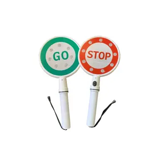 Señal de comando manual para seguridad de tráfico, Stop Go
