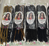 Extensions de Cheveux Synthétiques Crochets "Dread Locks" Douces en Gros, 22 Pouces, Aspect Naturel, Collection "Dream Dread"