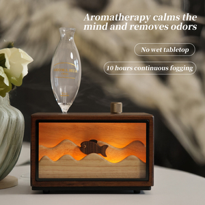 Huisdecoratie Houten Luxe Mini Waterloze Diffuser Vernevelaar 10 Uur Continue Verneveling Luchtverfrisser - Product Image 1