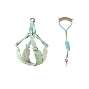 X-プロテクティブマカロンペット胸ハーネス調整可能通気性スポンジライニングソリッドパターンユニバーサルサイズS/Mパッド付き猫犬用 - Product Image 1