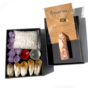 Hot Bán tự nhiên đá Anh đào mã não thạch anh tinh thể tháp Sphere + 5pcs Citrine shard + 7pcs thạch anh tím + chip Aquarius thiết lập chữa bệnh đá - Product Image 3