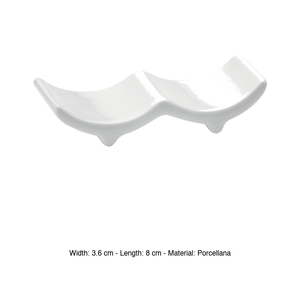 Repose-baguettes/couverts 8 × 3,6 cm en porcelaine M1934 - Product Image 3