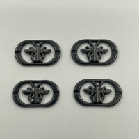 Badge métallique ovale creux anti-corrosion écologique en forme d'abeille, matériel de gros pour accessoires de vêtements, chapeaux et sacs DIY