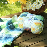 Fil acrylique fantaisie tissé à la main, vente en gros d'usine, idéal pour la confection d'écharpes, pulls et chaussettes