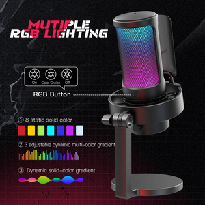 Microphone de jeu <span class=keywords><strong>Fifine</strong></span> <span class=keywords><strong>A8</strong></span>, microphone USB à condensateur, microphone de podcast professionnel, microphone de jeu RGB - Product Image 3