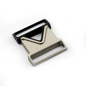 Hebilla de liberación lateral de aleación de zinc, color plateado mate, para bolsos, resistente al desgaste, duradera, K535 - Product Image 4