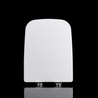 Accessoires de salle de bain modernes de luxe en PP, couvercle de siège de toilette allongé à fermeture lente avec amortisseur