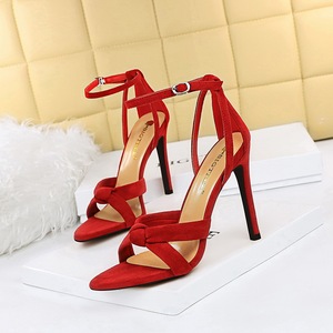 รองเท้าส้นสูงแบบผูกเชือกแฟชั่น Talon Pour Femm รุ่นใหม่ ขนาด 11 ซม./8.5 ซม. สำหรับผู้หญิง - Product Image 1