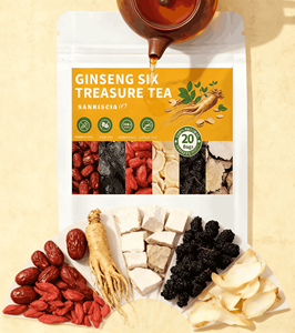 ג 'ינסנג של גברים תה שישה אוצרות 20 שקיות ללא תוספת סוכר 100% נטולת קפאין טבעי-פרימיום ללא תוספת סוכר - Product Image 2