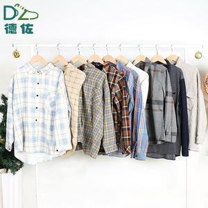 Camisas a cuadros de otoño para hombre de segunda mano, venta caliente, poliéster/algodón, estilos mixtos, paquetes al por mayor a granel, fábricas chinas directas - Product Image 3