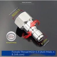 Pistolet de lavage haute pression pour voiture, raccord rapide rotatif anti-enroulement en acier inoxydable, tête hexagonale mâle Lvtian M22