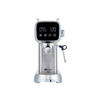Cafetera Espresso Anbolife de 1350W con Pantalla LED de Temperatura, un Toque, 1 Taza, 2 Tazas, Vaporizador, Portafiltro de 51mm, Varilla de Vapor, OEM, ODM