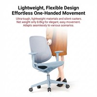 Chaise de bureau ergonomique moderne colorée avec dossier respirant, pivotante, à roulettes, pour ordinateur, idéale pour la maison et l'étude des enfants