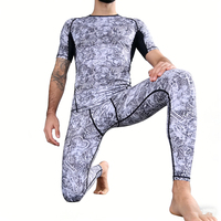 Rashguards MMA pour hommes - Option ensemble rashguard MMA et short, rashguard BJJ personnalisé avec ajustement compressif prêt pour le combat