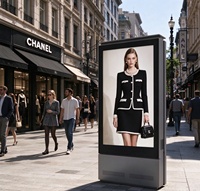Affichage numérique extérieur double face sur pied, haute luminosité 4K 3000cd, IP65, pour ville intelligente