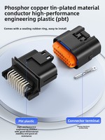JAE MX23A18NF1 MX23A18SF1 18Pin 2.5mm Pitch IP67 Konektor PCB Otomotif Tahan Air Set Housing Nilon Berlapis Timah RF/Aerospace