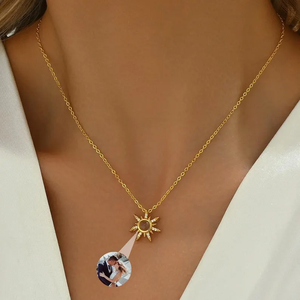 สร้อยคอจี้ฉายภาพรูปหัวใจประดับเพชรซิคอนอัลลอยด์ ของขวัญวันวาเลนไทน์สุดอินเทรนด์สำหรับผู้หญิง ได้รับ<span class=keywords><strong>ก</strong></span>ารรับรองมาตรฐาน CE  สามารถใส่รูปภาพส่วนตัวได้ - Product Image 5