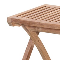 Hochwertiger Langlebiger Moderner Massivholz-Teak Madison Fußhocker Klappbar für Garten, Terrasse, Park, Hotel und Villa
