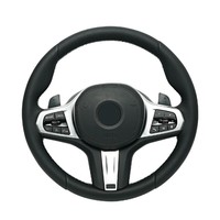   Volant style G38 M Sport en cuir avec palettes de changement de vitesse argentées multifonctions compatible F10 F30 G20 G30 pour modernisation et amélioration