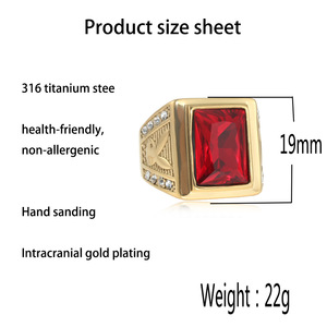 Men's Gold Square Stone <b>Ring</b> With Green Gemstone Everyday Wear Jewelry - Product Image 4