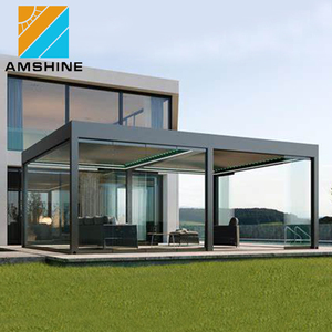 หลังคาเพอร์โกลาปรับได้ ปี 2025 หลังคาบานเกล็ดกันน้ำกลางแจ้ง ทำจากอลูมิเนียม ระบบมอเตอร์ ไบโอคลามาติก เพอร์โกลาสำหรับกันแดด - Product Image 1