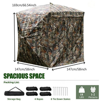 Abri de chasse portable camouflage extérieur, tente transparente imperméable pour la chasse au cerf, aux oiseaux et aux lapins