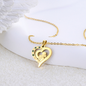 Collar con colgante de corazón chapado en oro 304 316 con circonita cúbica, diseño de amor para mujer, romántico, para uso diario. - Product Image 4