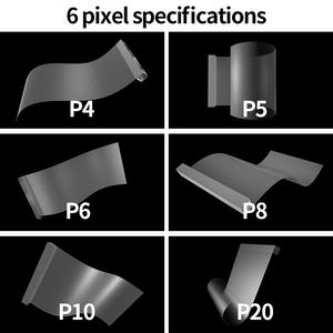 RGB Kleurrijk <span class=keywords><strong>LED</strong></span> Transparant Foliescherm Binnen Flexibel <span class=keywords><strong>LED</strong></span>-scherm - Product Image 4