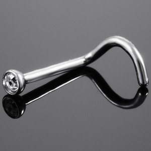 10 unids/pack ASTM F136 titanio nariz tachuelas nariz tornillo nariz Piercing anillo nariz Piercing joyería con CZ cuerpo joyería - Product Image 6