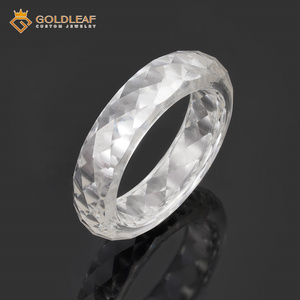 Bague de fiançailles classique en moissanite Goldleaf GRA Report Fine D Color VVS1, bijoux fins pour anniversaire de mariage - Product Image 2