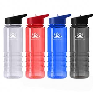 BPA Free Reusable Plastic Water Bottle with Flip Top Lid Sports Water Bottle for Gym Fitness Outdoor Use Easy to Carry - Product Image 2
