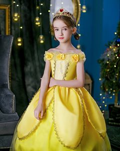 Halloween Niñas Bella Niños Vestidos Niña Fiesta La Bella y La Bestia Bella Princesa Vestido Niños - Product Image 6