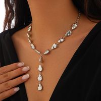 Nouveau collier ras de cou en perles de goutte d'eau CCB de style bohème été 2024