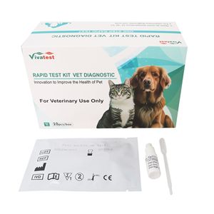 Kit de test rapide Vivatest pour la détection d'antigènes Fcov, Fpv et Gia chez le chat, diagnostic vétérinaire, boîte de 10 pièces, certifié CE - Product Image 1