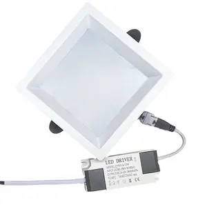 알루미늄 실내 LED 사각 천장 조명기구 통 스포트 라이트 침실 스포트라이트를 위한 둥근 램프 모양