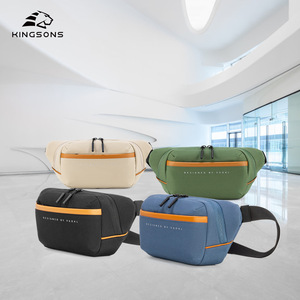 Kingsons Chest Bag Horizontal <b>Square</b> Zipper Waterproof Men's Casual Sports Travel Bag For Everyday Use - Product Image 1