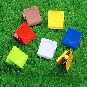 Colorful Magnetic Clips for Refrigerator, <b>Strong</b> Metal Fridge Magnets, Square Magnet Clips for Office & Home Display - Product Image 3