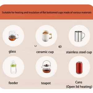 แผ่นอุ่นขวดนมแบบเสียบปลั๊ก 9 ระดับ 40-80 ℃   แผ่นทำความร้อนอัจฉริยะสำหรับใช้ในบ้านและสำนักงาน สำหรับกาแฟร้อน/ชา/นม 40 วัตต์ - Product Image 4